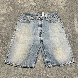 Levi’s 569 Jean Shorts Mens 36 (37x10.5) Baggy Blue Jorts Worn in